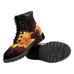 Fire Angel Wings Print Work Boots