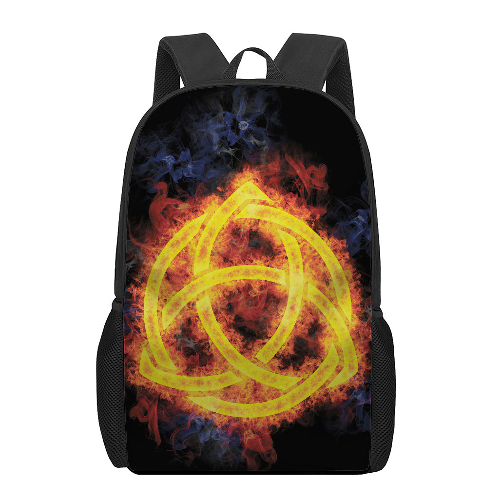 Fire Celtic Knot Print 17 Inch Backpack