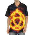 Fire Celtic Knot Print Aloha Shirt