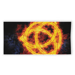 Fire Celtic Knot Print Beach Towel