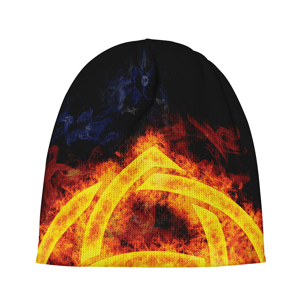 Fire Celtic Knot Print Beanie