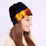 Fire Celtic Knot Print Beanie