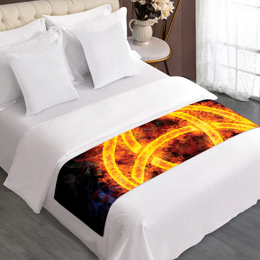 Fire Celtic Knot Print Bed Runner