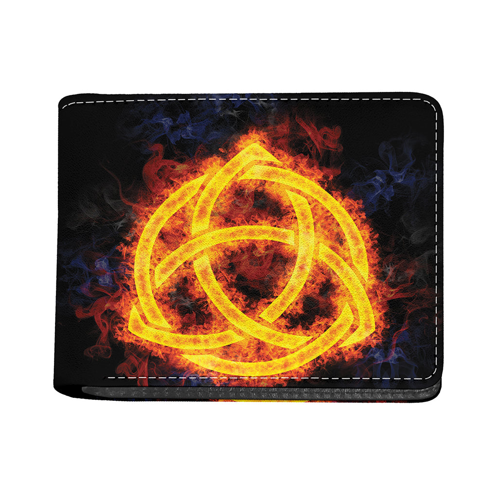 Fire Celtic Knot Print Bifold Wallet