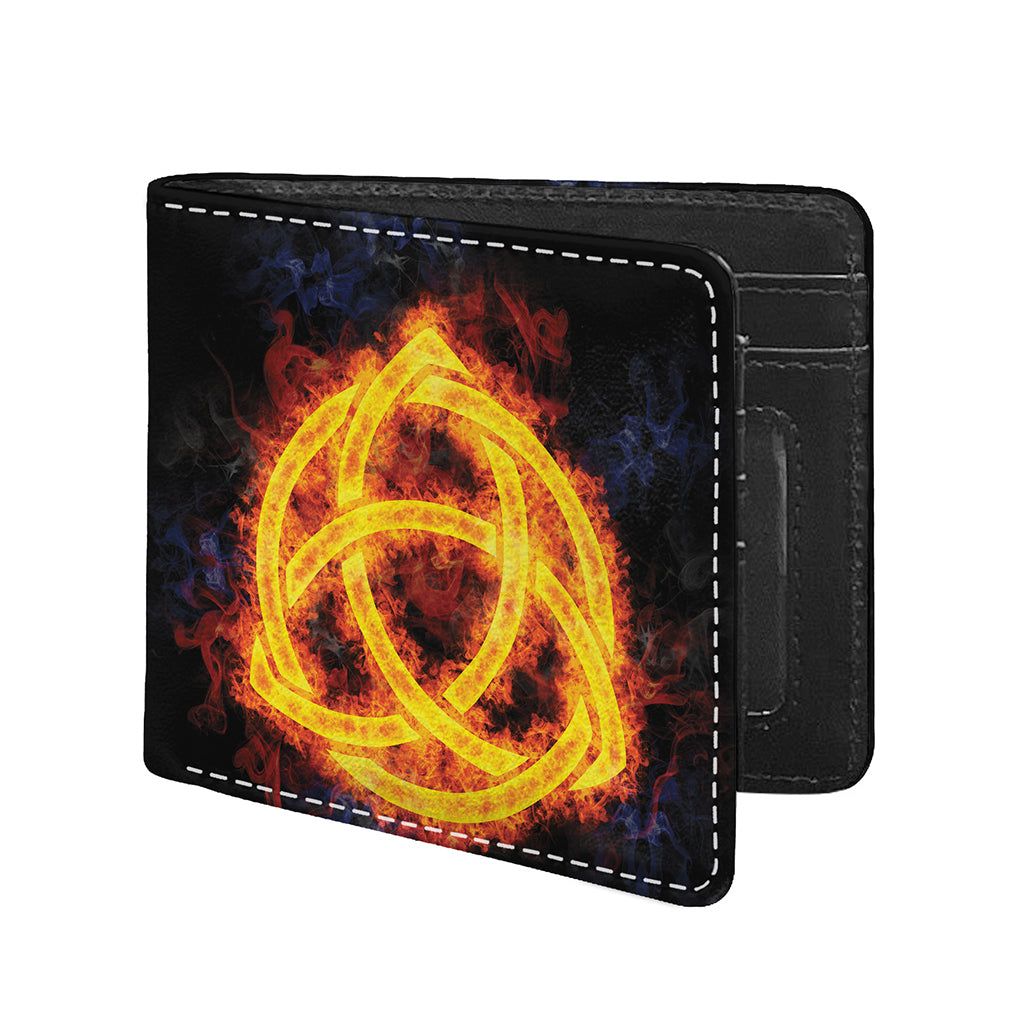 Fire Celtic Knot Print Bifold Wallet