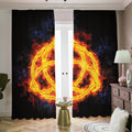 Fire Celtic Knot Print Dimout Pencil Pleat Curtains