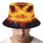 Fire Celtic Knot Print Bucket Hat