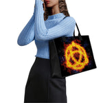Fire Celtic Knot Print Canvas Tote Bag