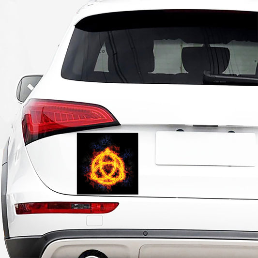 Fire Celtic Knot Print Car Sticker