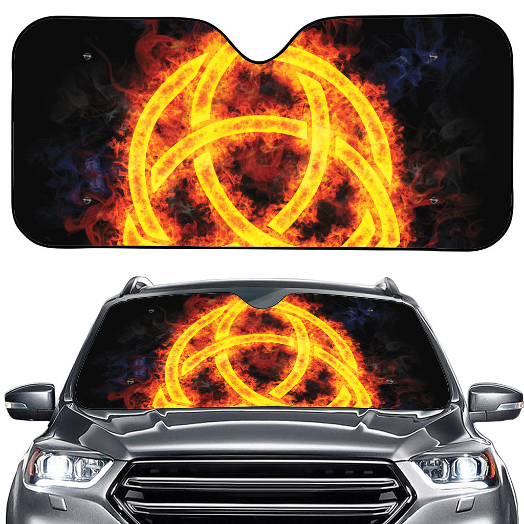 Fire Celtic Knot Print Car Windshield Sun Shade