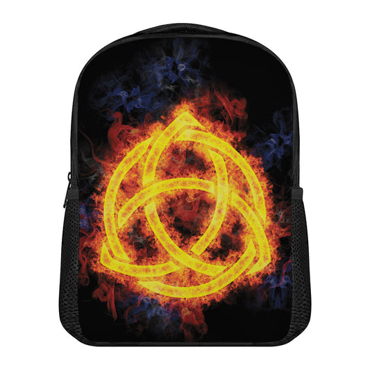 Fire Celtic Knot Print Casual Backpack