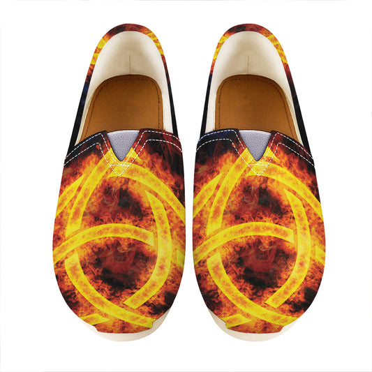 Fire Celtic Knot Print Casual Shoes