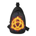 Fire Celtic Knot Print Sling Bag