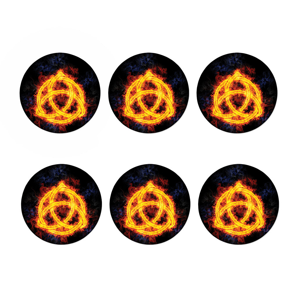 Fire Celtic Knot Print Coaster Set