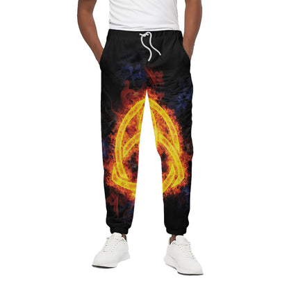 Fire Celtic Knot Print Cotton Pants