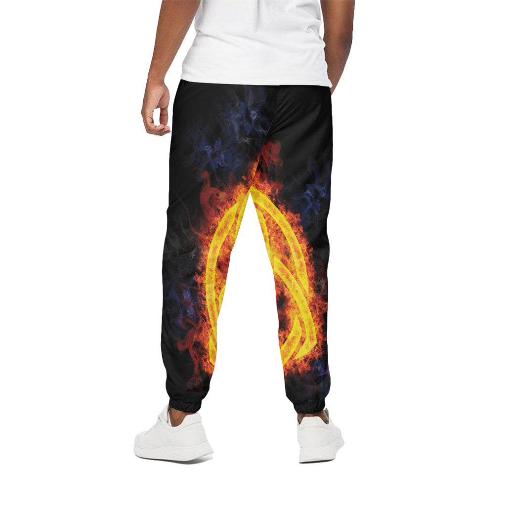 Fire Celtic Knot Print Cotton Pants