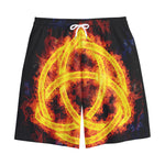 Fire Celtic Knot Print Cotton Shorts