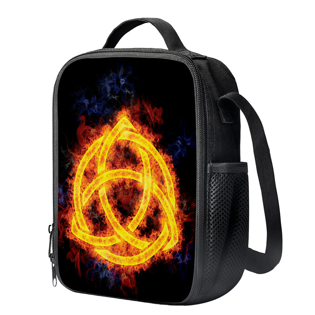 Fire Celtic Knot Print Crossbody Lunch Bag