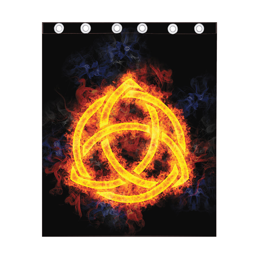 Fire Celtic Knot Print Curtain