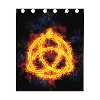 Fire Celtic Knot Print Curtain