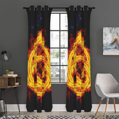 Fire Celtic Knot Print Curtain