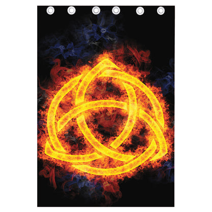Fire Celtic Knot Print Curtain