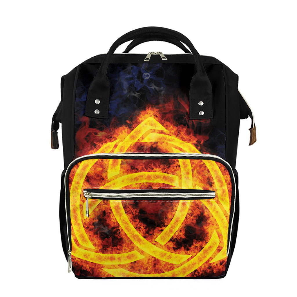 Fire Celtic Knot Print Diaper Bag