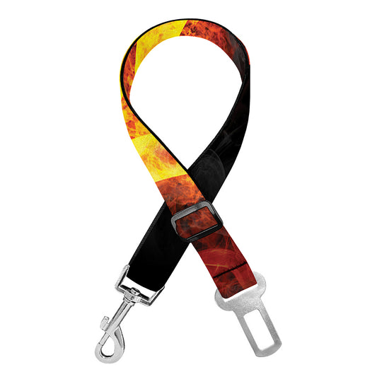 Fire Celtic Knot Print Dog Seat Belt