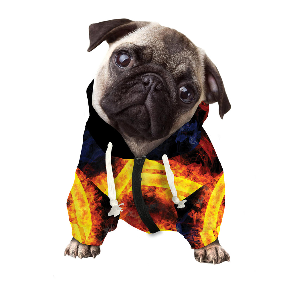 Fire Celtic Knot Print Dog Zip Up Hoodie