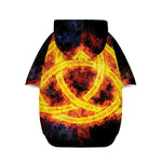 Fire Celtic Knot Print Dog Zip Up Hoodie