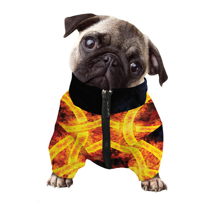 Fire Celtic Knot Print Dog Zip Up Jacket