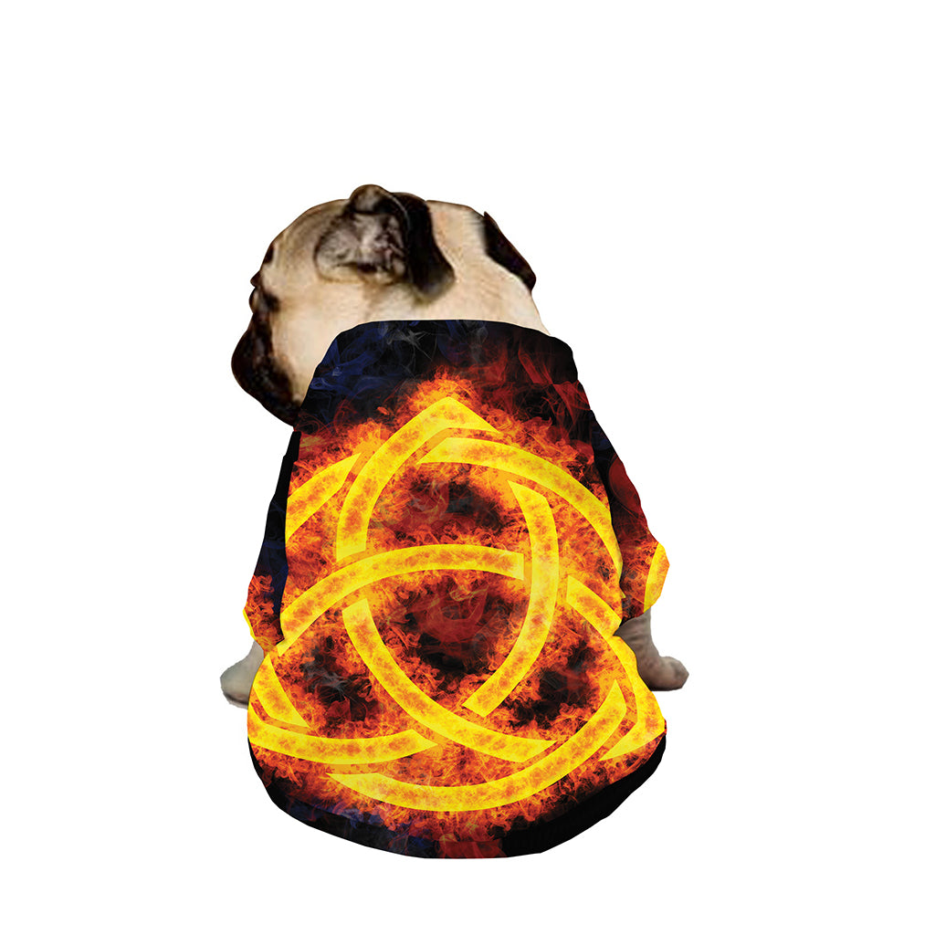 Fire Celtic Knot Print Dog Zip Up Jacket