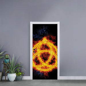 Fire Celtic Knot Print Door Sticker