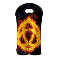 Fire Celtic Knot Print Double Neoprene Wine Tote
