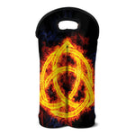 Fire Celtic Knot Print Double Neoprene Wine Tote