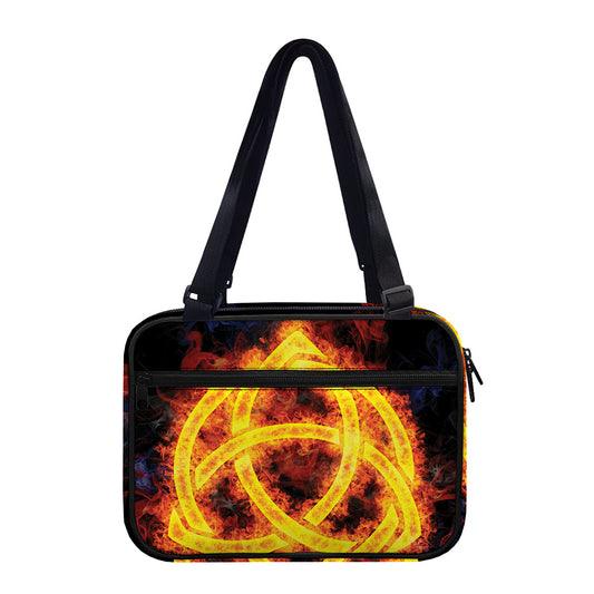 Fire Celtic Knot Print Double Strap Bible Bag