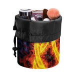 Fire Celtic Knot Print Drawstring Makeup Bag