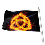Fire Celtic Knot Print Flag
