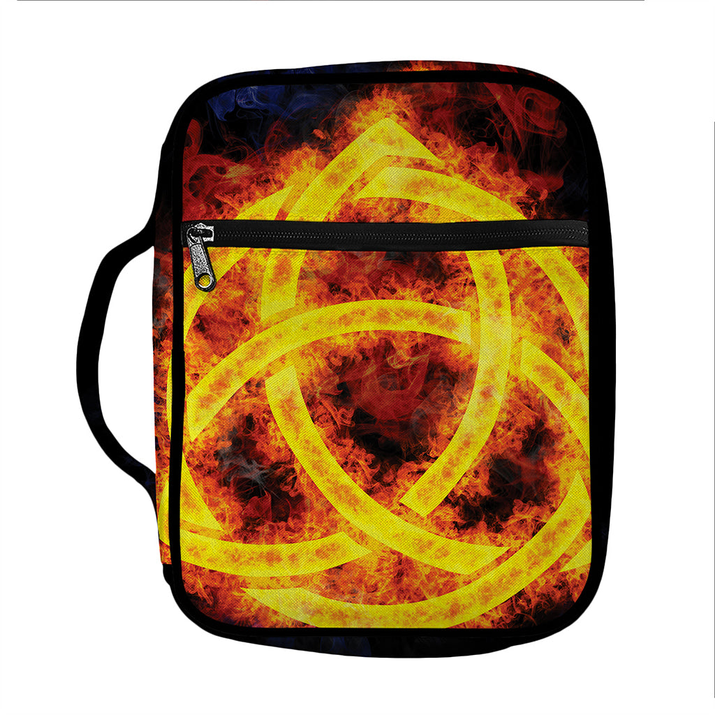 Fire Celtic Knot Print Front Pocket Bible Bag
