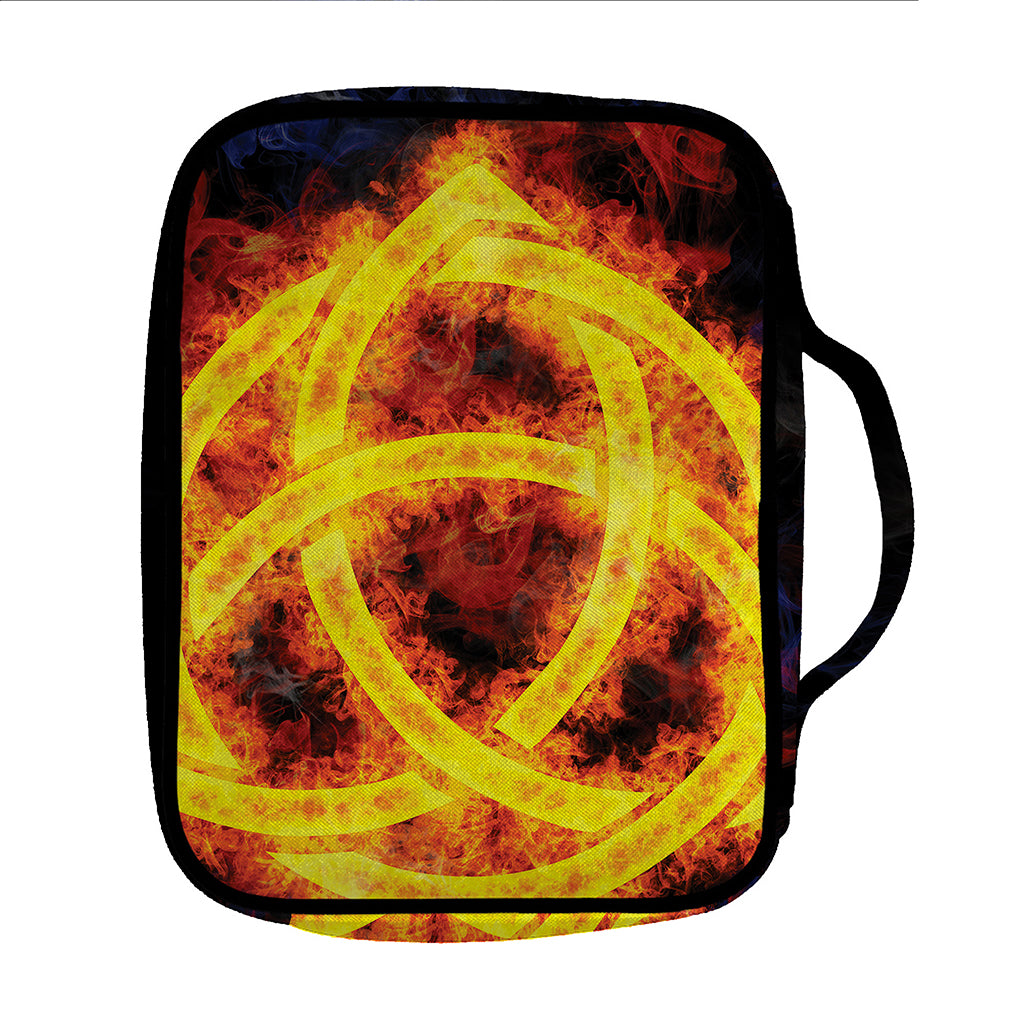 Fire Celtic Knot Print Front Pocket Bible Bag