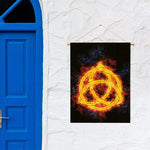 Fire Celtic Knot Print Garden Flag