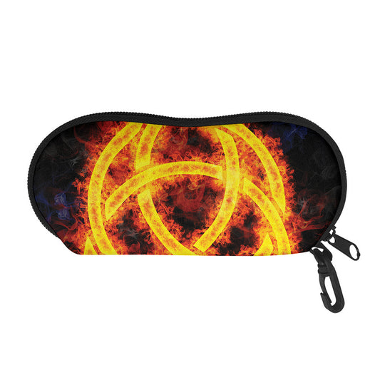 Fire Celtic Knot Print Glasses Case