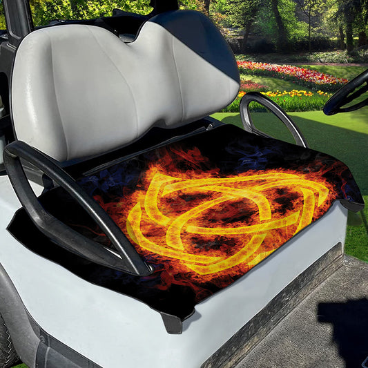 Fire Celtic Knot Print Golf Cart Seat Cover