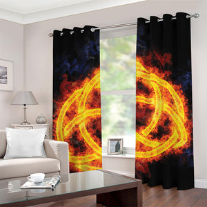 Fire Celtic Knot Print Grommet Curtains