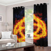 Fire Celtic Knot Print Grommet Curtains