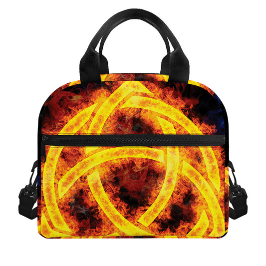 Fire Celtic Knot Print Insulated Lunch Bag
