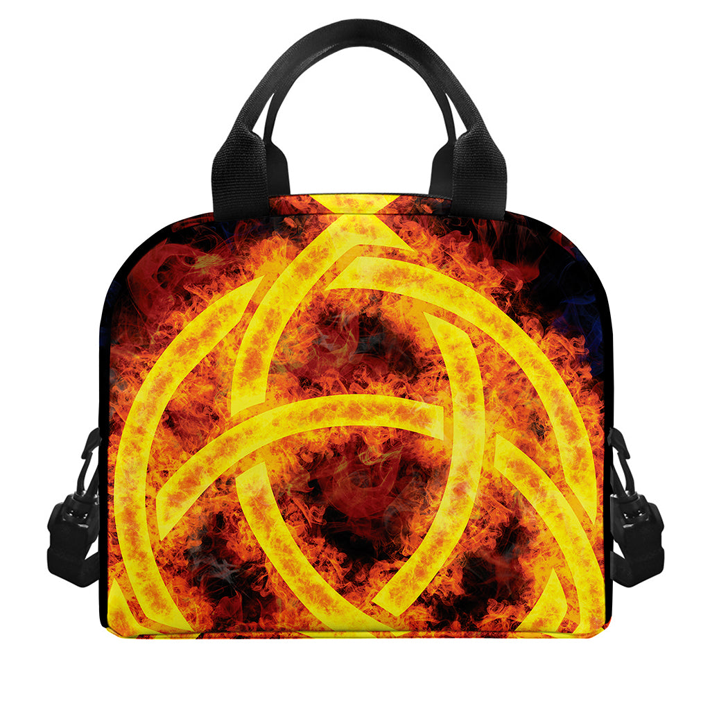 Fire Celtic Knot Print Insulated Lunch Bag