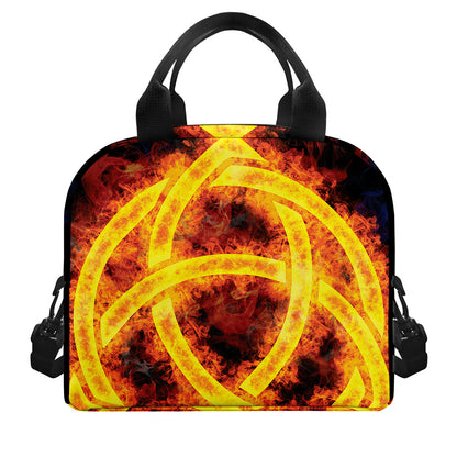 Fire Celtic Knot Print Insulated Lunch Bag