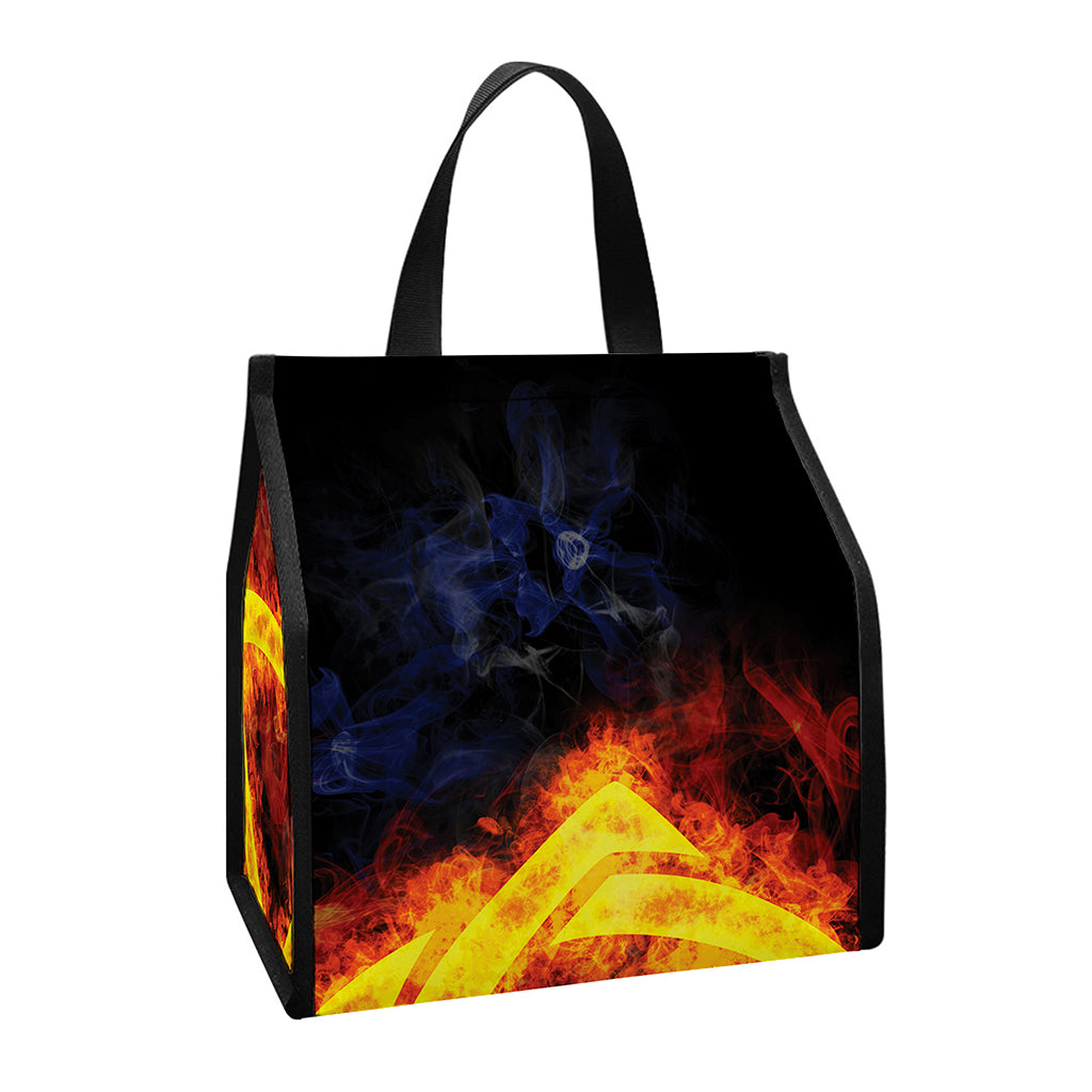 Fire Celtic Knot Print Insulated Lunch Tote