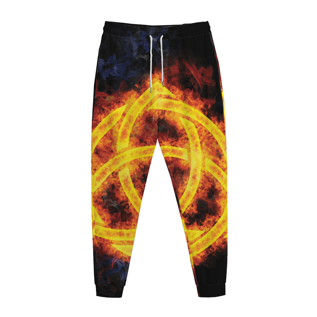 Fire Celtic Knot Print Jogger Pants